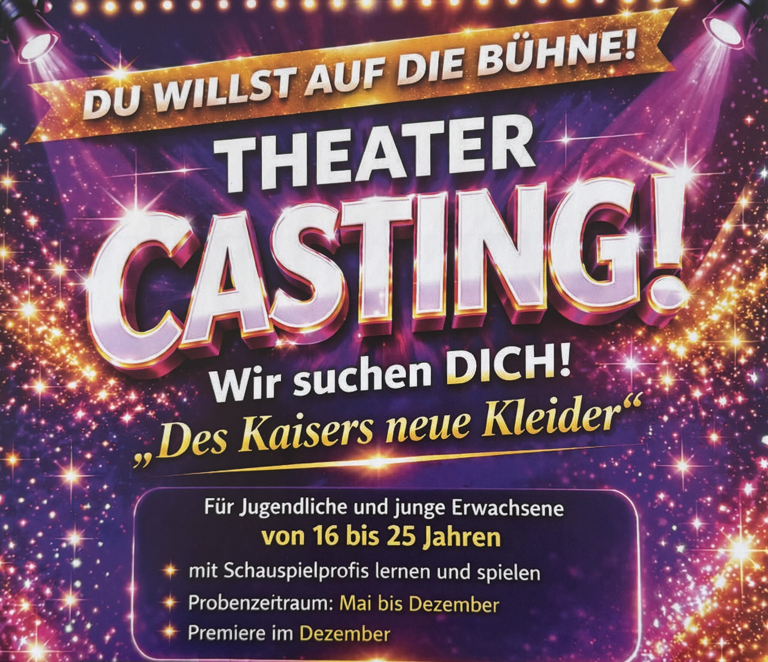 CASTING: Des Kaisers neue Kleider
